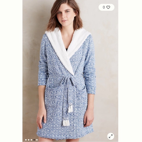 Anthropologie Saturday/Sunday Himalayan Hooded Robe Size Medium/Large - Picture 11 of 15